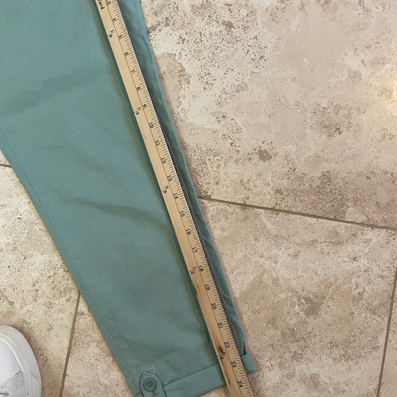 Talbots Drawstring Cuffed Pant Relaxed size XS sage green - Picture 7 of 9